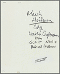 March Hoffman, gay leather craftswoman
