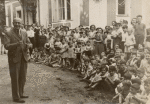 Ernst Papanek with children of the OSE Children's Home
