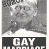 Stop the Pope. John Paul Is a Drag. Verso: Stop Homophobia. Gay Marriage Is a Right.