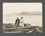 Belnoir Island, seated by the water, 1906