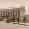 Eugene V. Debs waving, long view, back to camera