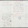 Letter of inquiry by A. Bowen, April 25, 1865 for M. Rowen, 1 VT Cavalry Co. F ; Inquiry form