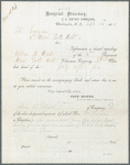 Letter of inquiry by Sgt. Charles Fisher, July 9, 1864, for Alvin B. Webb, 6 NY Heavy Artillery, Co. D ; Inquiry form