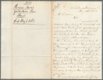 Letter of inquiry by Annie MeCann to John Bowne, May 4, 1863, for George Henry Mecann, 95 PA Infantry, Co. I