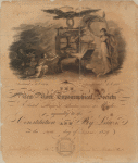 1829 Membership certificate, NY Typographical Society
