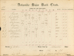 Scorecard for game of August 14, 1865