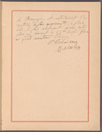 Testimony and signature: Peter Ilich Tchaikovsky, 1840-1893