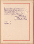 Testimony and signature: Anton Rubinstein, 1829-1894