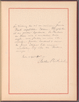 Testimony and signature: Arthur Nikish, 1855-1922