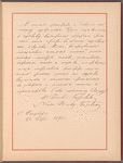 Testimony and signature: Nikolay Rimsky-Korsakov, 1844-1908