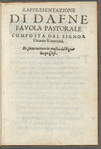 Rappresentazione di Dafne