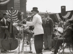 Stuff Smith, Doc Walker, Jonah Jones and Ben Webster performing at the Carnival of Swing on Randall's Island