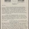 Letter to William Schuman with graph of 2nd movement
