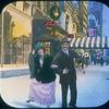 Man and woman dance on street