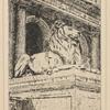 Sculptured lion in front of N.Y.P.L.