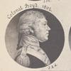 Page from the St.-Mémin collection of portraits. With detail of Colonel Boyd. 1802
