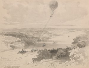 Balloon-barge at James River in Virginia [Custis]