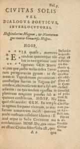 F. Thomæ Campanellæ Civitas solis poetica. Idea reipublicæ philosophicæ.