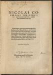 Nicolai Copernici Toriensis De revolvtionibvs orbium cœlestium