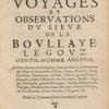 Les voyages et observations dv sievr de La Bovllaye-Le-Govz gentil-homme angevin