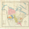 Map of the Indian Tribes of North America about 1600 A.D. along the Atlantic; & about 1800 A.D. westwardly