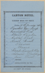 Tiffin bill of fare Canton Hotel.