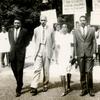 Petitioners Julian Mayfield, Alphaeus Hunton, Alice Windom, W.A. Jeanpierre and Maya Angelou Make, outside the US Embassy in Accra, Ghana