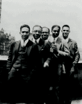 Party of Langston Hughes on roof of 580 St. Nicholas Avenue