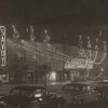 View of the Savoy Ballroom at night, on Lenox Avenue between 140th and 141st Streets, in Harlem, New York, circa 1950