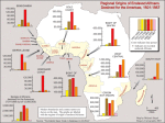 Regional origins of enslaved Africans destined for America, 1601-1867