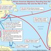 African-American migrations resulting from the Revolutianary War and the War of 1812