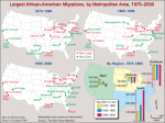 Largest African-American Migrations by Metropolitan Area, 1975-2000