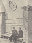 Two men on a bench in Dinamo metro station