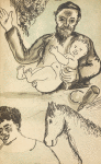 Illustration by Shterenberg for the story Lyubka Kazak = Lyubka the Cossack