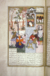 Shâh Shâpûr II, disguised as a merchant, travels to Rûm and arranged an audience with Qaysar (the Byzantine emperor).