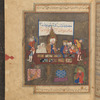 Nûh (Noah) and his family on deck in the ark