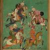 Siyâvush plays polo (chaugân) before Afrâsiyâb