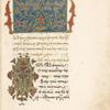 Headpiece; initial with a floral ornament