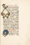 Zoomorphic initials [dragon, wolf (?)]