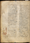 Portrait of the evangelist Matthew in margin