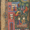 Two prophets with burning nimbi and veiled faces