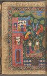 Two prophets with burning nimbi and veiled faces