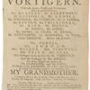 Playbill for Vortigern production at the Drury Lane Theatre