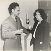 Elia Kazan with June Walker, drinking water