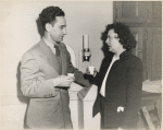 Elia Kazan with June Walker, drinking water