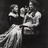 William Hurt and unidentified actress in the stage production Hamlet.