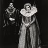 Unidentified actor and Tanya Berezin in the stage production Mary Stuart.