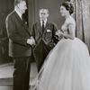 Oscar Hammerstein II, Richard Rodgers, and Julie Andrews during rehearsal for the television special Cinderella.