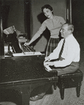 Julie Andrews and Richard Rodgers in rehearsal for the television special Cinderella.