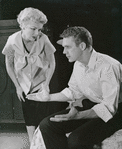 Vivian Blaine and Steve McQueen in the stage production  A Hatful of Rain